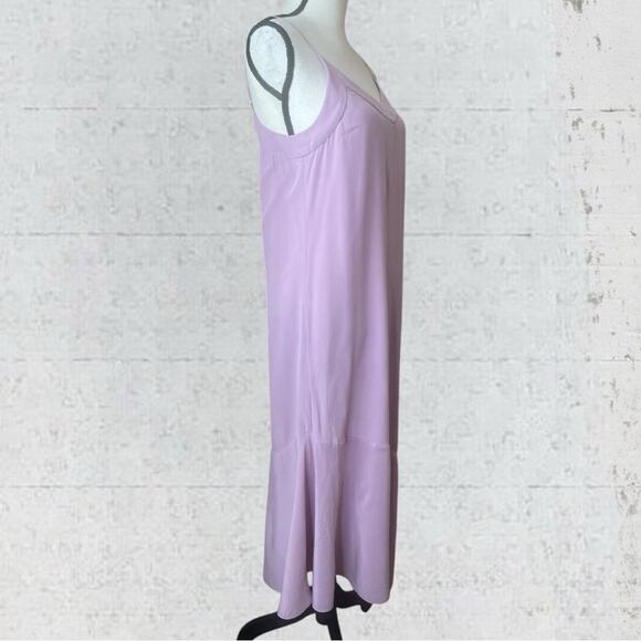 Equipment Jada Silk Slip Midi Dress Small Orchid Smoke Asymmetric Hem Fairycore - Picture 5 of 16